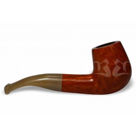 Cachimbo Bertoldi Maestro Briar Âmbar Curvo Peça Única